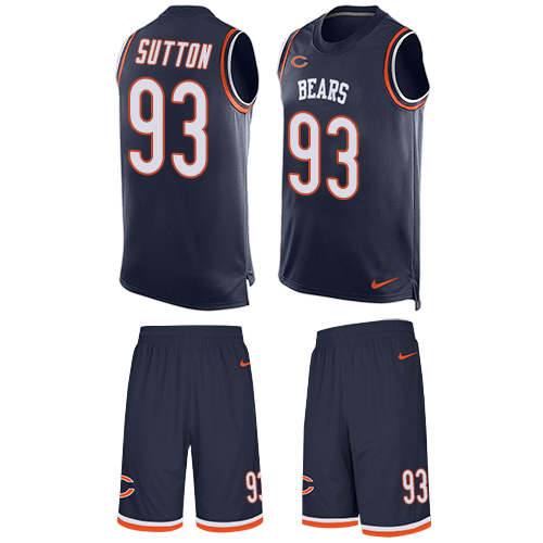 Men's Limited Will Sutton Nike Jersey Navy Blue - #93 Tank Top Suit NFL Chicago Bears